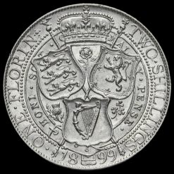 1899 Queen Victoria Veiled Head Silver Florin Reverse