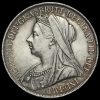 1900 Queen Victoria Veiled Head Silver LXIV Crown Obverse