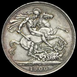 1900 Queen Victoria Veiled Head Silver LXIV Crown Reverse