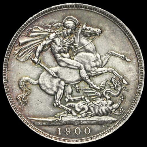 1900 Queen Victoria Veiled Head Silver LXIV Crown Reverse