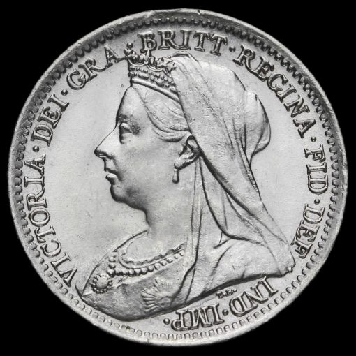 1901 Queen Victoria Silver Threepence Obverse