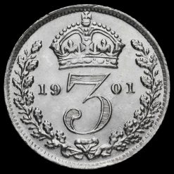 1901 Queen Victoria Silver Threepence Reverse
