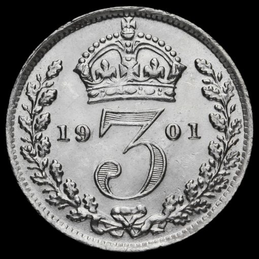 1901 Queen Victoria Silver Threepence Reverse