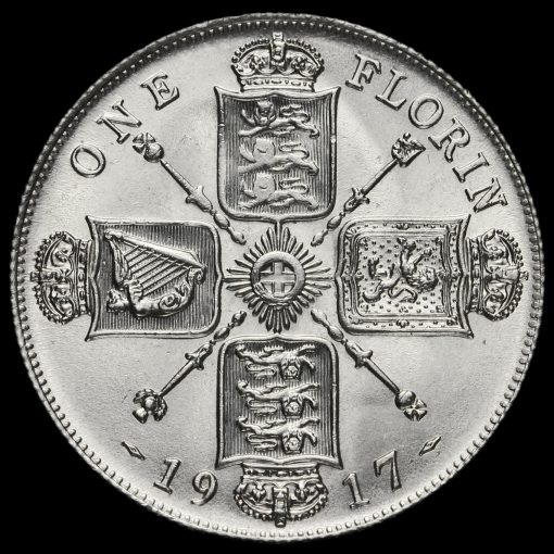 1917 George V Silver Florin Reverse