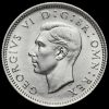 1945 George VI Silver Sixpence Obverse