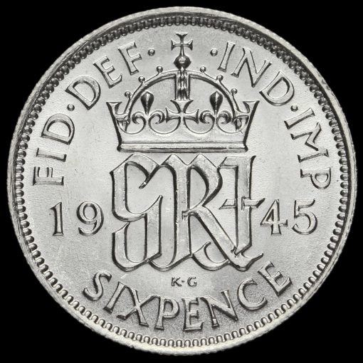 1945 George VI Silver Sixpence Reverse