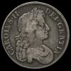 1676 Charles II Early Milled Silver Vicesimo Octavo Crown Obverse