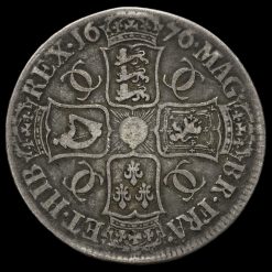 1676 Charles II Early Milled Silver Vicesimo Octavo Crown Reverse