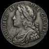 1735 George II Early Milled Silver Shilling Obverse