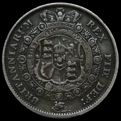 1816 George III Milled Silver 'Bull Head' Half Crown Reverse