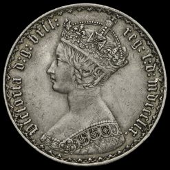 1859 Queen Victoria Gothic Florin Obverse