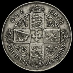 1859 Queen Victoria Gothic Florin Reverse
