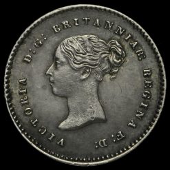1864 Queen Victoria Young Head Silver Maundy Twopence Obverse