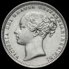1874 Queen Victoria Young Head Silver Shilling Obverse