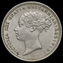 1886 Queen Victoria Young Head Silver Sixpence Obverse