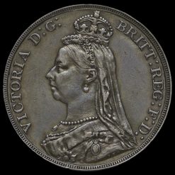 1888 Queen Victoria Jubilee Head Silver Crown Obverse