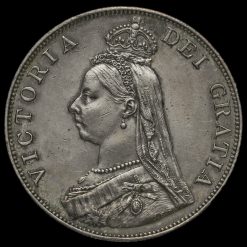 1890 Queen Victoria Jubilee Head Silver Double Florin Obverse