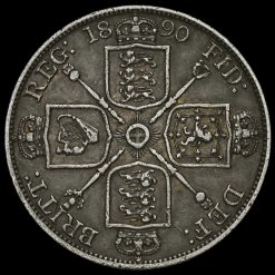 1890 Queen Victoria Jubilee Head Silver Double Florin Reverse