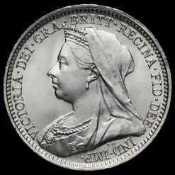 1893 Queen Victoria Veiled Head Silver Threepence Obverse