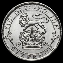 1926 George V Silver Sixpence Reverse