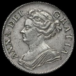 1708 Queen Anne Early Milled Silver Shilling Obverse