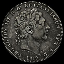 1819 George III Milled Silver LIX Crown Obverse