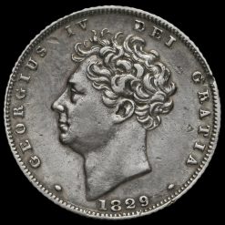 1829 George IV Milled Silver Sixpence Obverse