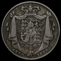 1836/5 William IV Milled Silver Half Crown Reverse