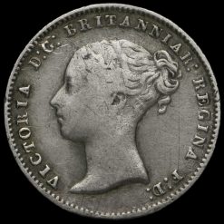 1848 Queen Victoria Silver Fourpence / Groat Obverse