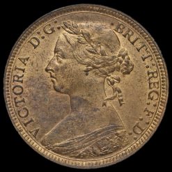 1886 Queen Victoria Bun Head Halfpenny Obverse