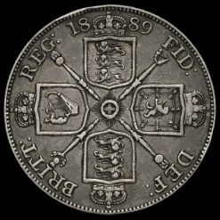 1889 Queen Victoria Jubilee Head Silver Double Florin Reverse