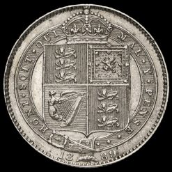 1889 Queen Victoria Jubilee Head Silver Shilling Reverse