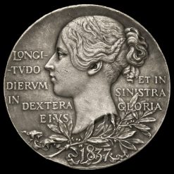 1897 Queen Victoria Official Diamond Jubilee Large Silver Medal