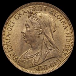 1901 Queen Victoria Veiled Head Halfpenny
