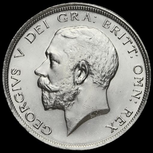1911 George V Silver Half Crown Obverse