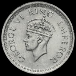 British India 1945 George VI One Rupee Obverse