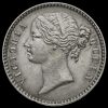 British India 1840 Queen Victoria 1/4 Rupee Obverse