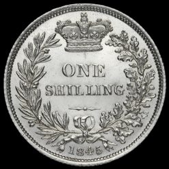 1845 Queen Victoria Young Head Silver Shilling Reverse
