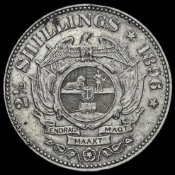 South Africa 1896 Silver 2 1/2 Shillings Reverse