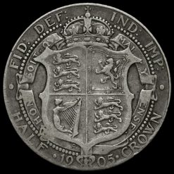 1905 Edward VII Silver Half Crown Reverse