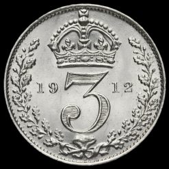 1912 George V Silver Threepence Reverse