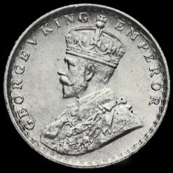 British India 1919 George V 1/4 Rupee Obverse