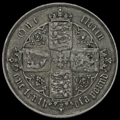1856 Queen Victoria Gothic Florin Reverse