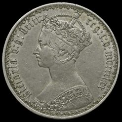 1870 Queen Victoria Gothic Florin Obverse