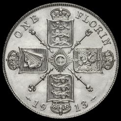 1913 George V Silver Florin Reverse