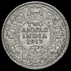 British India 1917 George V 2 Annas Reverse
