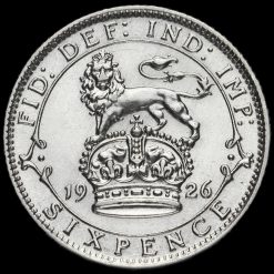 1926 George V Silver Sixpence Reverse
