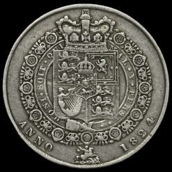 1824 George IV Milled Silver Half Crown Reverse
