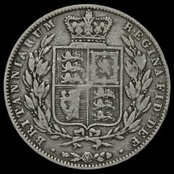 1844 Queen Victoria Young Head Silver Half Crown Reverse