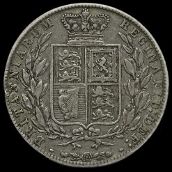 1879 Queen Victoria Young Head Silver Half Crown Reverse